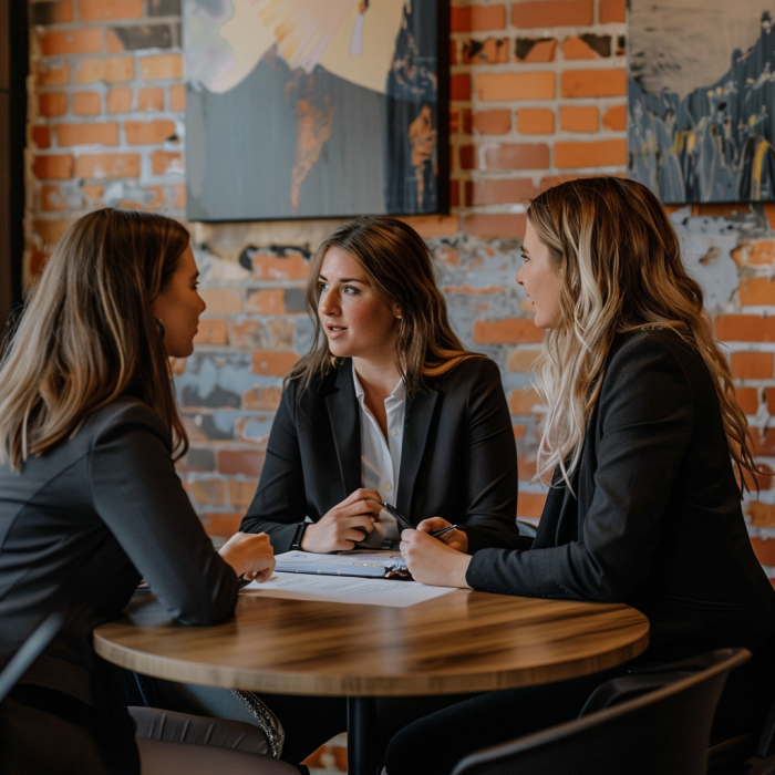 women discussing startup growth and desire to be on a show like Shark Tank