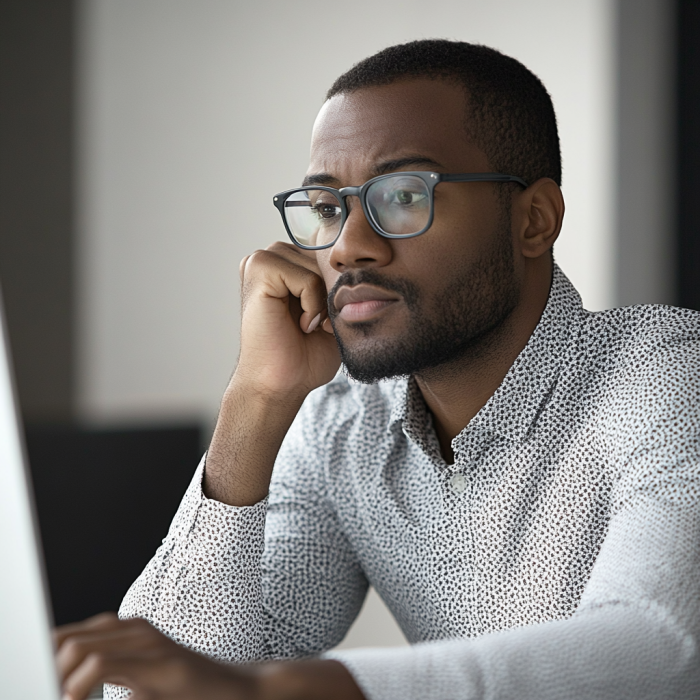 Man looking on computer for Digital Marketing Services